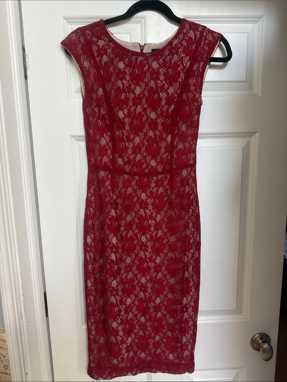 French Connection Red Lace Fast Angela Dress Size 6 NWT
